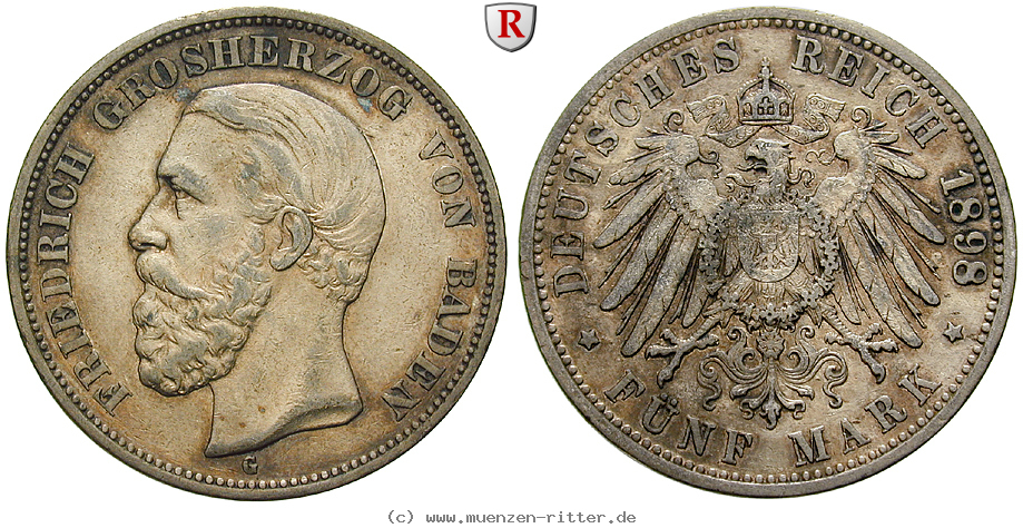 Klicken Sie auf das Bild um es auf Ihrem Rechner zu speichern deutsches-kaiserreich-friedrich-i-5-mark/98406.jpg