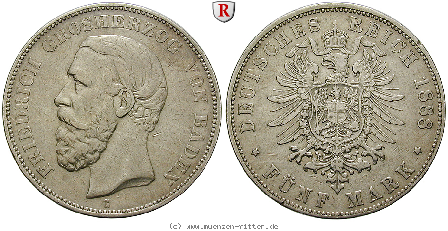 Klicken Sie auf das Bild um es auf Ihrem Rechner zu speichern deutsches-kaiserreich-friedrich-i-5-mark/99821.jpg