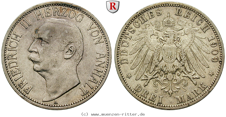 Klicken Sie auf das Bild um es auf Ihrem Rechner zu speichern deutsches-kaiserreich-friedrich-ii-3-mark/102738.jpg