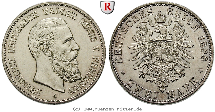 Klicken Sie auf das Bild um es auf Ihrem Rechner zu speichern deutsches-kaiserreich-friedrich-iii-2-mark/101676.jpg