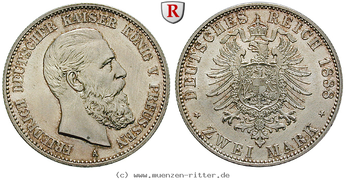 Klicken Sie auf das Bild um es auf Ihrem Rechner zu speichern deutsches-kaiserreich-friedrich-iii-2-mark/102820.jpg