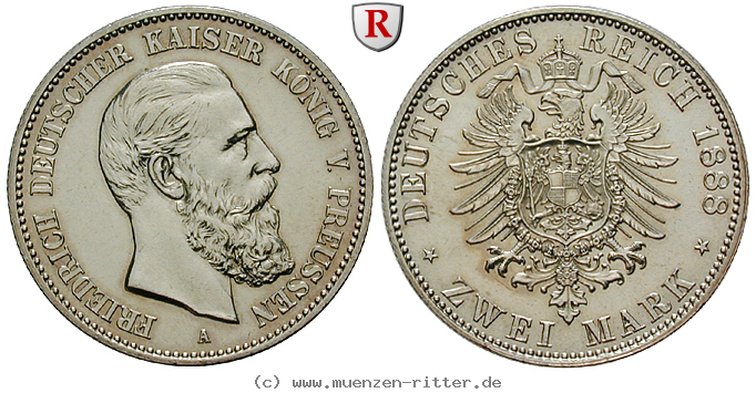 Klicken Sie auf das Bild um es auf Ihrem Rechner zu speichern deutsches-kaiserreich-friedrich-iii-2-mark/103981.jpg