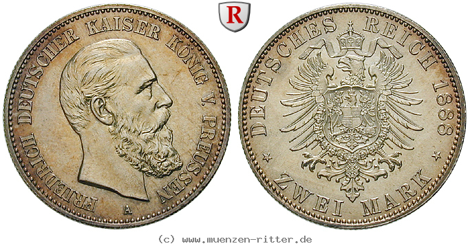 Klicken Sie auf das Bild um es auf Ihrem Rechner zu speichern deutsches-kaiserreich-friedrich-iii-2-mark/53478.jpg