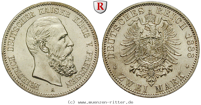Klicken Sie auf das Bild um es auf Ihrem Rechner zu speichern deutsches-kaiserreich-friedrich-iii-2-mark/57116.jpg