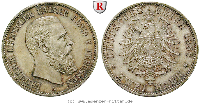Klicken Sie auf das Bild um es auf Ihrem Rechner zu speichern deutsches-kaiserreich-friedrich-iii-2-mark/57173.jpg