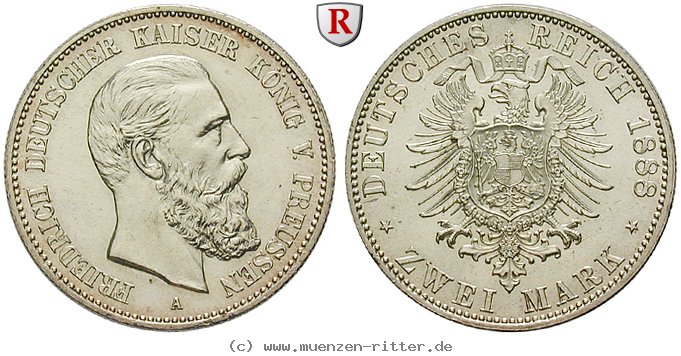 Klicken Sie auf das Bild um es auf Ihrem Rechner zu speichern deutsches-kaiserreich-friedrich-iii-2-mark/58967.jpg