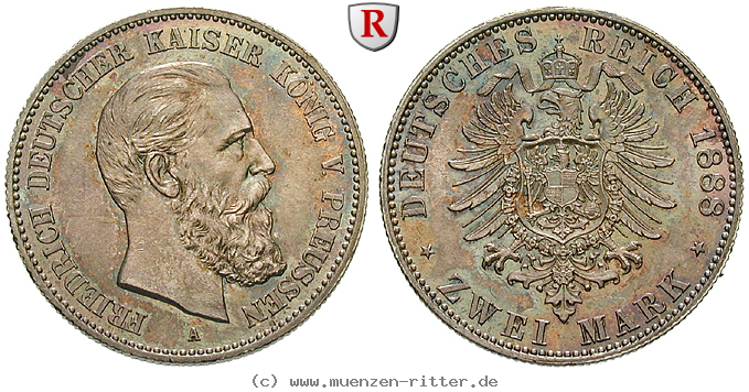 Klicken Sie auf das Bild um es auf Ihrem Rechner zu speichern deutsches-kaiserreich-friedrich-iii-2-mark/97236.jpg