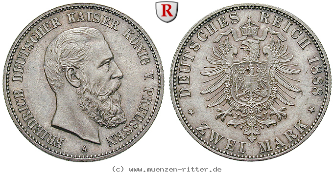Klicken Sie auf das Bild um es auf Ihrem Rechner zu speichern deutsches-kaiserreich-friedrich-iii-2-mark/97504.jpg