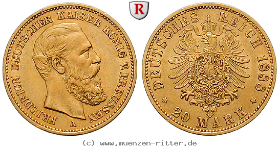 Klicken Sie auf das Bild um es auf Ihrem Rechner zu speichern deutsches-kaiserreich-friedrich-iii-20-mark/98877.jpg