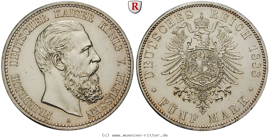 Klicken Sie auf das Bild um es auf Ihrem Rechner zu speichern deutsches-kaiserreich-friedrich-iii-5-mark/100495.jpg