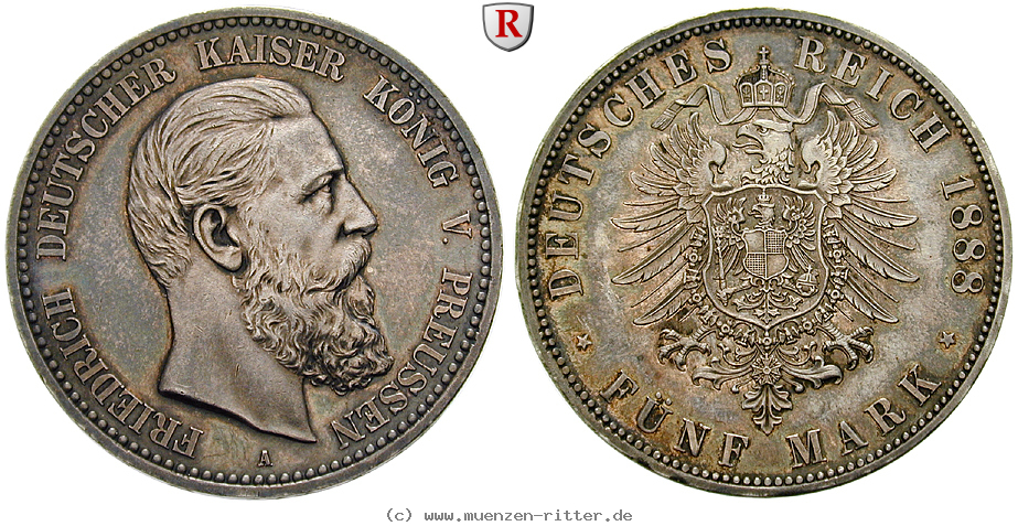Klicken Sie auf das Bild um es auf Ihrem Rechner zu speichern deutsches-kaiserreich-friedrich-iii-5-mark/101587.jpg