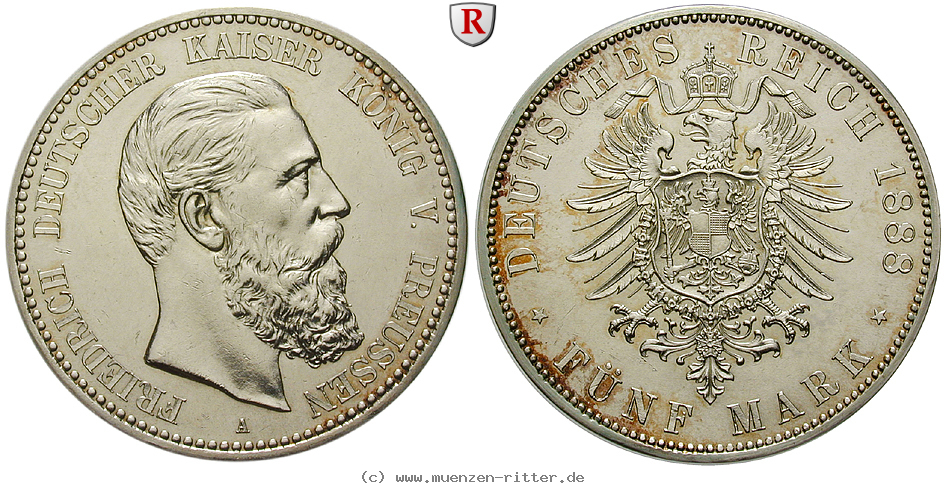 Klicken Sie auf das Bild um es auf Ihrem Rechner zu speichern deutsches-kaiserreich-friedrich-iii-5-mark/101674.jpg