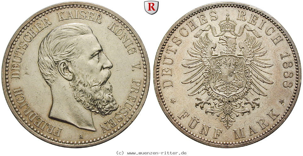 Klicken Sie auf das Bild um es auf Ihrem Rechner zu speichern deutsches-kaiserreich-friedrich-iii-5-mark/103333.jpg