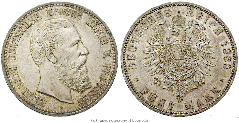 Klicken Sie auf das Bild um es auf Ihrem Rechner zu speichern deutsches-kaiserreich-friedrich-iii-5-mark/43185.jpg