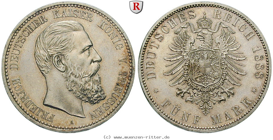 Klicken Sie auf das Bild um es auf Ihrem Rechner zu speichern deutsches-kaiserreich-friedrich-iii-5-mark/45942.jpg
