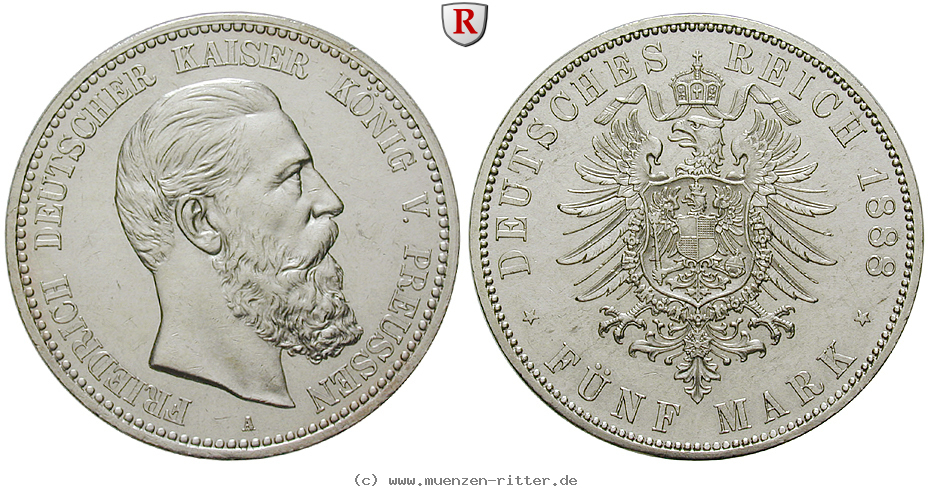 Klicken Sie auf das Bild um es auf Ihrem Rechner zu speichern deutsches-kaiserreich-friedrich-iii-5-mark/68130.jpg