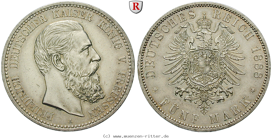Klicken Sie auf das Bild um es auf Ihrem Rechner zu speichern deutsches-kaiserreich-friedrich-iii-5-mark/83137.jpg