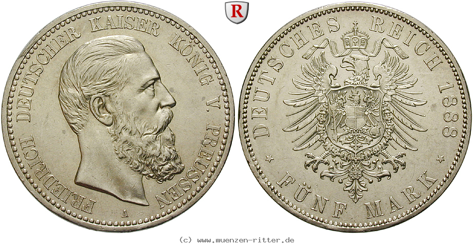 Klicken Sie auf das Bild um es auf Ihrem Rechner zu speichern deutsches-kaiserreich-friedrich-iii-5-mark/91451.jpg