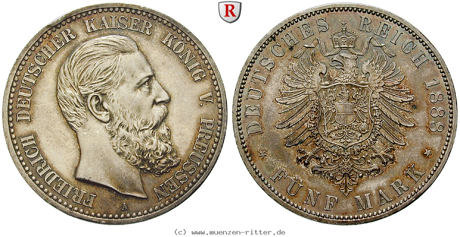 Klicken Sie auf das Bild um es auf Ihrem Rechner zu speichern deutsches-kaiserreich-friedrich-iii-5-mark/91453.jpg