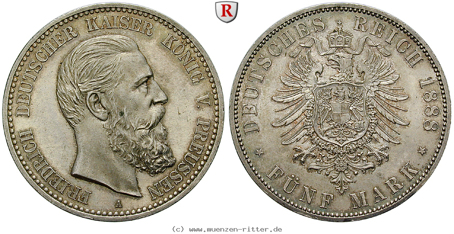 Klicken Sie auf das Bild um es auf Ihrem Rechner zu speichern deutsches-kaiserreich-friedrich-iii-5-mark/95667.jpg