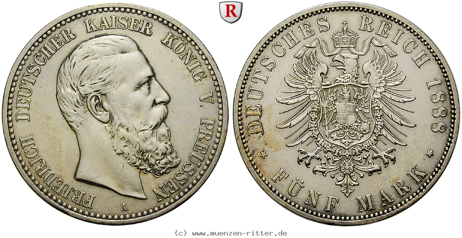 Klicken Sie auf das Bild um es auf Ihrem Rechner zu speichern deutsches-kaiserreich-friedrich-iii-5-mark/96117.jpg