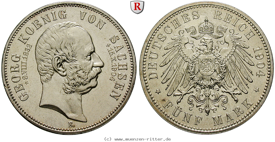 Klicken Sie auf das Bild um es auf Ihrem Rechner zu speichern deutsches-kaiserreich-georg-5-mark/102829.jpg