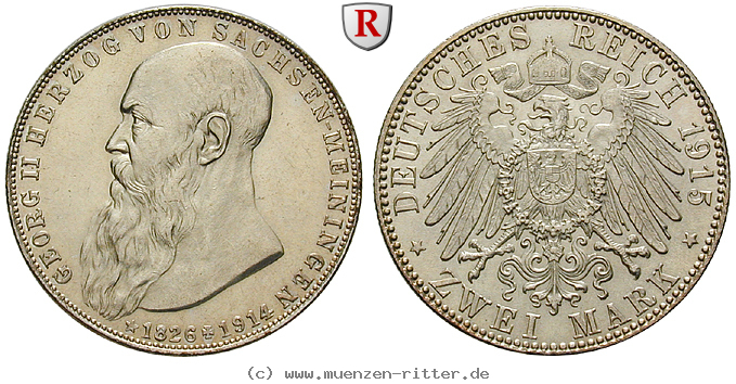 Klicken Sie auf das Bild um es auf Ihrem Rechner zu speichern deutsches-kaiserreich-georg-ii-2-mark/104041.jpg