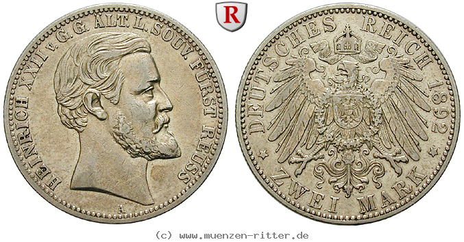 Klicken Sie auf das Bild um es auf Ihrem Rechner zu speichern deutsches-kaiserreich-heinrich-xxii-2-mark/102762.jpg