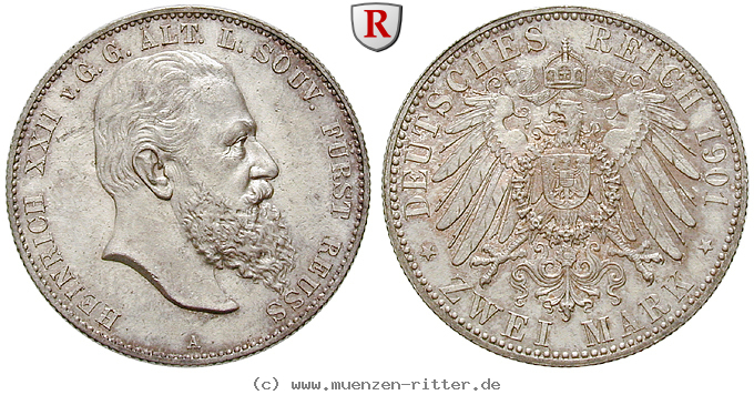 Klicken Sie auf das Bild um es auf Ihrem Rechner zu speichern deutsches-kaiserreich-heinrich-xxii-2-mark/26703.jpg