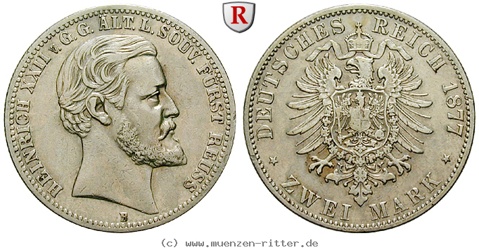 Klicken Sie auf das Bild um es auf Ihrem Rechner zu speichern deutsches-kaiserreich-heinrich-xxii-2-mark/58807.jpg