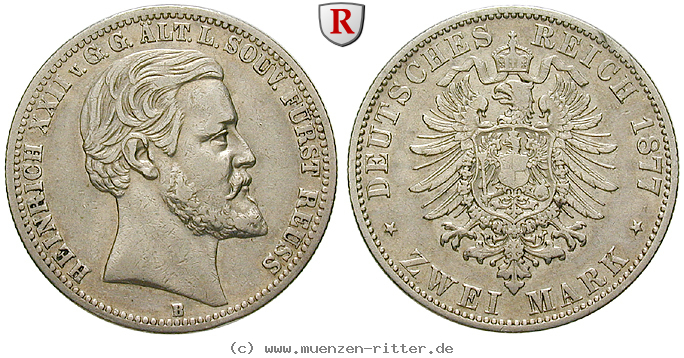 Klicken Sie auf das Bild um es auf Ihrem Rechner zu speichern deutsches-kaiserreich-heinrich-xxii-2-mark/71089.jpg