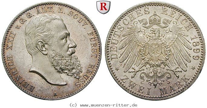 Klicken Sie auf das Bild um es auf Ihrem Rechner zu speichern deutsches-kaiserreich-heinrich-xxii-2-mark/71090.jpg