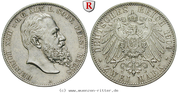 Klicken Sie auf das Bild um es auf Ihrem Rechner zu speichern deutsches-kaiserreich-heinrich-xxii-2-mark/79819.jpg