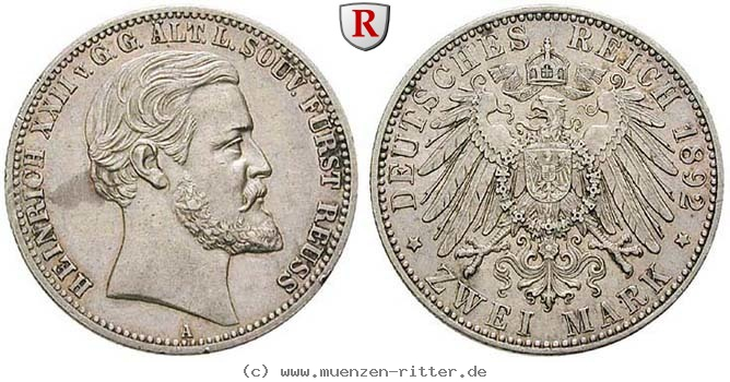 Klicken Sie auf das Bild um es auf Ihrem Rechner zu speichern deutsches-kaiserreich-heinrich-xxii-2-mark/81726.jpg