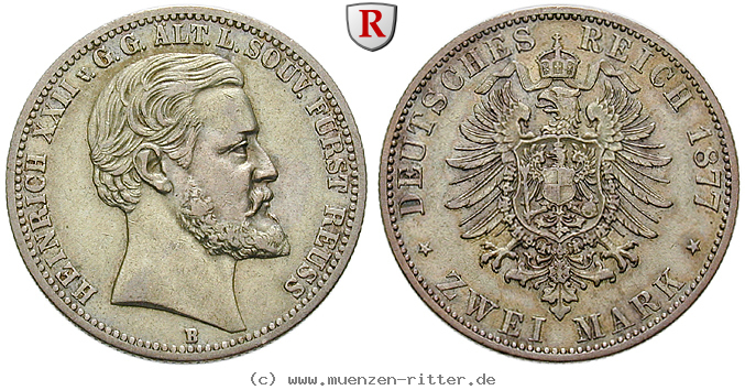 Klicken Sie auf das Bild um es auf Ihrem Rechner zu speichern deutsches-kaiserreich-heinrich-xxii-2-mark/90526.jpg