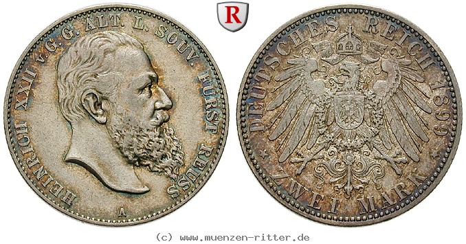 Klicken Sie auf das Bild um es auf Ihrem Rechner zu speichern deutsches-kaiserreich-heinrich-xxii-2-mark/90527.jpg