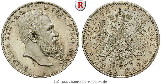 Klicken Sie auf das Bild um es auf Ihrem Rechner zu speichern deutsches-kaiserreich-heinrich-xxii-2-mark/95673.jpg