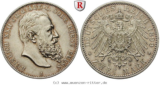 Klicken Sie auf das Bild um es auf Ihrem Rechner zu speichern deutsches-kaiserreich-heinrich-xxii-2-mark/99827.jpg
