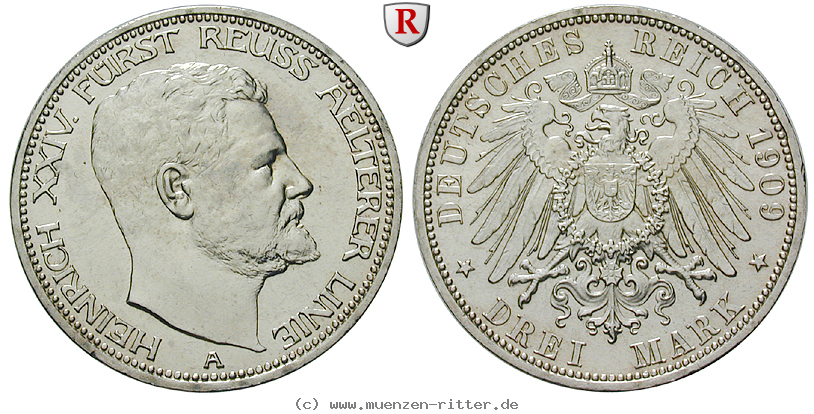 Klicken Sie auf das Bild um es auf Ihrem Rechner zu speichern deutsches-kaiserreich-heinrich-xxiv-3-mark/68195.jpg