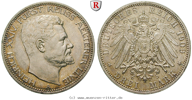 Klicken Sie auf das Bild um es auf Ihrem Rechner zu speichern deutsches-kaiserreich-heinrich-xxiv-3-mark/71092.jpg