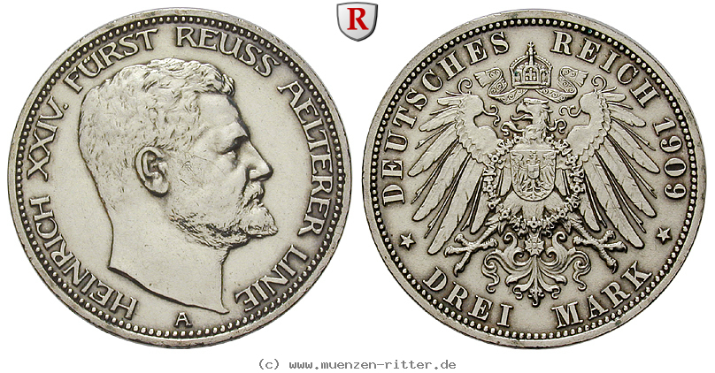 Klicken Sie auf das Bild um es auf Ihrem Rechner zu speichern deutsches-kaiserreich-heinrich-xxiv-3-mark/96134.jpg