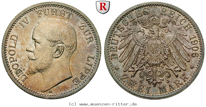 Klicken Sie auf das Bild um es auf Ihrem Rechner zu speichern deutsches-kaiserreich-leopold-iv-2-mark/102951.jpg
