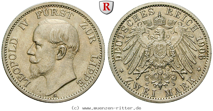 Klicken Sie auf das Bild um es auf Ihrem Rechner zu speichern deutsches-kaiserreich-leopold-iv-2-mark/58779.jpg