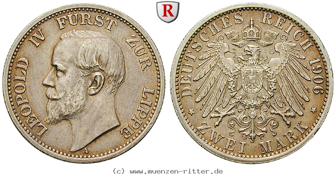Klicken Sie auf das Bild um es auf Ihrem Rechner zu speichern deutsches-kaiserreich-leopold-iv-2-mark/68104.jpg