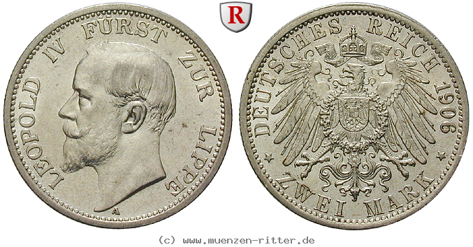 Klicken Sie auf das Bild um es auf Ihrem Rechner zu speichern deutsches-kaiserreich-leopold-iv-2-mark/95661.jpg