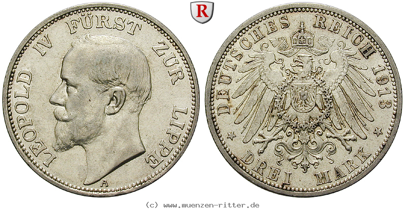 Klicken Sie auf das Bild um es auf Ihrem Rechner zu speichern deutsches-kaiserreich-leopold-iv-3-mark/102797.jpg