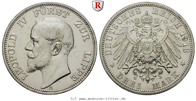 Klicken Sie auf das Bild um es auf Ihrem Rechner zu speichern deutsches-kaiserreich-leopold-iv-3-mark/84829.jpg