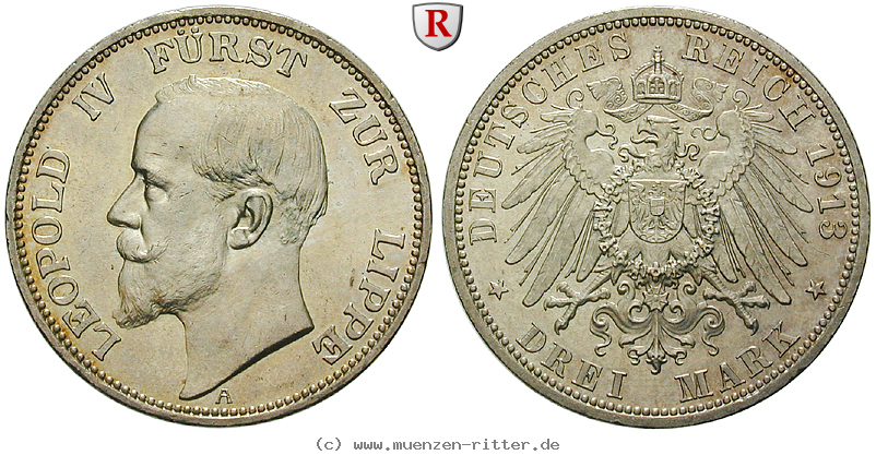 Klicken Sie auf das Bild um es auf Ihrem Rechner zu speichern deutsches-kaiserreich-leopold-iv-3-mark/92206.jpg