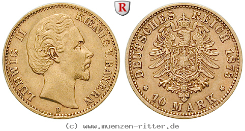 Klicken Sie auf das Bild um es auf Ihrem Rechner zu speichern deutsches-kaiserreich-ludwig-ii-10-mark/50983.jpg