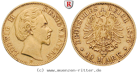 Klicken Sie auf das Bild um es auf Ihrem Rechner zu speichern deutsches-kaiserreich-ludwig-ii-10-mark/52599.jpg